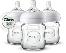 Load image into Gallery viewer, Philips AVENT SCF701/37 Natural Glass Baby Bottle, 4 Oz, 3 Pack, Clear
