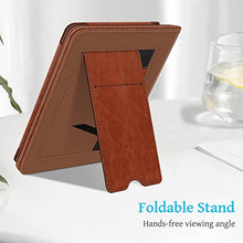 Load image into Gallery viewer, Fintie Stand Case for 6.8" Kindle Paperwhite (11th Generation-2021) and Kindle Paperwhite Signature Edition - Premium PU Leather Sleeve Cover with Card Slot and Hand Strap, Vintage Brown
