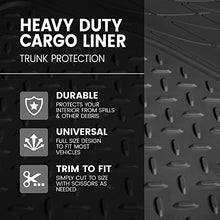 Load image into Gallery viewer, BDK-MT-785 Heavy Duty Cargo Liner Floor Mat-All Weather Trunk Protection, Trimmable to Fit &amp; Durable HD Rubber Protection for Car SUV Sedan Auto - Black
