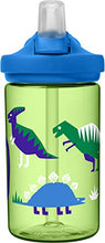 Load image into Gallery viewer, CamelBak eddy+ 14 oz Kids Water Bottle with Tritan Renew – Straw Top, Leak-Proof When Closed, Hip Dinos
