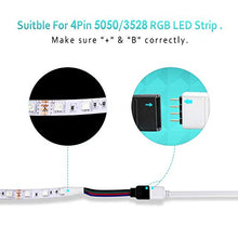 Load image into Gallery viewer, Nelyeqwo 2 Pack 5M 16.4ft RGB Extension Cable LED Strip Connector 4 Pin Solderless Strip Jumper Cables Kit with 4 Pack 4 Male Pin Connector for 5050 3528 RGB LED Strip Light
