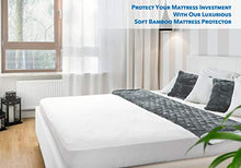 Load image into Gallery viewer, PlushDeluxe Premium Bamboo Mattress Protector – Waterproof, Hypoallergenic &amp; Ultra Soft Breathable Bed Mattress Cover for Maximum Comfort &amp; Protection - PVC, Phthalate (Queen Size)
