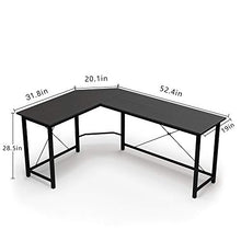 Load image into Gallery viewer, L Shaped Desk Corner Computer Desk Sturdy Computer Table Writing Desk Gaming Desk Workstation, Black
