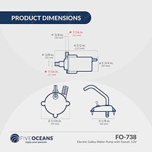 Load image into Gallery viewer, TMC Marine Electric Galley Water Pump Kit with Faucet for Boats, RVs and Trailers, Five Oceans FO738
