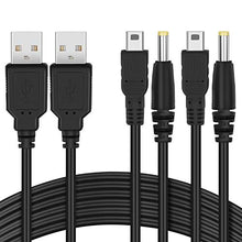 Load image into Gallery viewer, FunTurbo PSP Charger Cable, Playstation Portable Charger PSP Power Cord for Charging Sony PSP 1000 2000 3000 USB Data Cable &amp; Charging Cord 2-in-1 (2 Pack)
