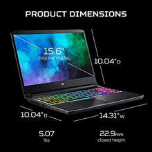 Load image into Gallery viewer, Acer Predator Helios 300 PH315-54-760S Gaming Laptop | Intel i7-11800H | NVIDIA GeForce RTX 3060 Laptop GPU | 15.6" Full HD 144Hz 3ms IPS Display | 16GB DDR4 | 512GB SSD | Killer WiFi 6 | RGB Keyboard
