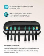Load image into Gallery viewer, Fairywill Sonic Electric Toothbrush for Adults and Kids, ADA Accepted Whitening Clean, 8 Dupont Brush Heads &amp; Travel Case, Soft Bristles, 5 Modes USB Rechargeable, 2 Mins Smart Timer 40,000 VPM Black
