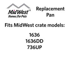 Load image into Gallery viewer, MidWest Homes for Pets Replacement Pan for MidWest Wire Dog Crates | Durable Dog Crate Tray for ALL MidWest Dog Crates, Black, 36 Inch (LS) (8PAN)
