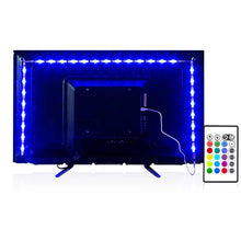 Load image into Gallery viewer, Led Strip Lights 6.56ft for 40-60in TV, PANGTON VILLA USB LED TV Backlight Kit with Remote - 16 Color 5050 LEDs Bias Lighting for HDTV

