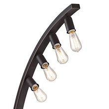 Load image into Gallery viewer, Arcos Industrial Arc Floor Lamp Bronze Dimmable LED Antique Edison Exposed Bulbs for Living Room Reading Bedroom Office - Franklin Iron Works
