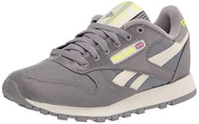 Load image into Gallery viewer, Reebok Leather (Ree) Cycle Unisex Sneaker, spacer grey/classic white/yellow flare, 7.5 US Men
