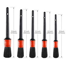 Load image into Gallery viewer, SPTA 9Pcs Wheel &amp; Tire Brush Car Detailing kit, Easy Reach Wheel and Rim Brush, 5pcs Detailing Brushes, Short Handle Cleaning Brush, 1pc Microfiber Cleaning Cloth, Great to Clean Dirty Tires

