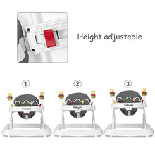 Load image into Gallery viewer, BABY JOY Baby Walker, Foldable Activity Walker Helper with Adjustable Height, Baby Activity Walker with High Back Padded Seat &amp; Bear Toys, Gray
