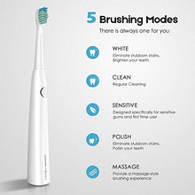 Load image into Gallery viewer, Electric Toothbrush Adults and Kids, Sonic Electronic Power Rechargeable Tooth Brush with Automatic Interval Timer, Waterproof for Shower, Five Brushing Modes, Dentist Recommended
