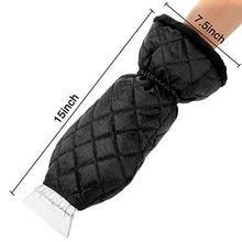 Load image into Gallery viewer, MATCC Ice Scraper Mitt 2 Pack Windshield Snow Scrapers with Waterproof Snow Remover Glove Lined of Thick Fleece Black
