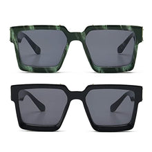 Load image into Gallery viewer, Retro Millionaire Sunglasses Square Metal punk Rock Hip hop Sunglasses men women
