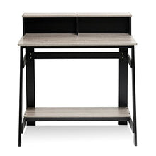Load image into Gallery viewer, Furinno Simplistic A Frame Computer Desk, Black/French Oak Grey
