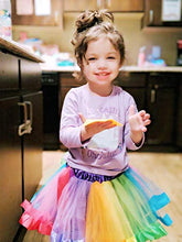 Load image into Gallery viewer, Belababy Girl Skirt Ruffle Tulle Costume Tutu, Rainbow 5-8T
