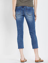 Load image into Gallery viewer, Motherhood Maternity Women's Indigo Blue Secret Fit Belly Crop Denim Jean, Avalanche Medium Wash, Large
