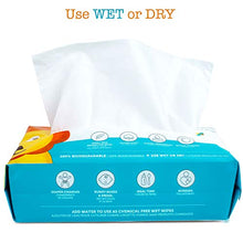 Load image into Gallery viewer, Whoopsie Wipes | Ultra-Soft - 100% Pure Cotton Dry Baby Wipes | Use Wet or Dry | Soft &amp; Sensitive | Hypoallergenic | Extra Strong &amp; Absorbent | Perfect for Diaper Changes, Runny Noses, Drool, Meal Time &amp; Nursing (6-Pack)
