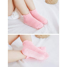 Load image into Gallery viewer, AVANTMEN Baby Socks with Grips Non Slip for Babies Girls Boys Toddlers Infants Kids Ankle Socks Anti Skid 6/12 Pack (12 Pack Girls - Assorted Solid, 1-3T)
