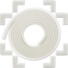 Load image into Gallery viewer, Bebe Earth - Baby Proofing Edge and Corner Guard Protector Set - 20 Feet, 8 Corners - Safety Bumpers - Child Proof Furniture and Tables - Pre-Taped Corner Cushions - Oyster White
