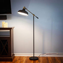 Load image into Gallery viewer, Brightech Wyatt - Industrial Floor Lamp for Living Rooms &amp; Bedrooms - Rustic Farmhouse Reading Lamp - Standing, Adjustable Arm Indoor Pole Lamp for Crafts &amp; Tasks
