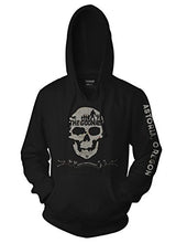 Load image into Gallery viewer, Ripple Junction Goonies 30th Ann Gray Skull Adult Hoodie Large Black
