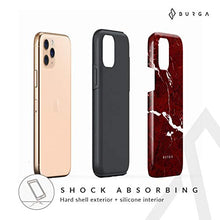 Load image into Gallery viewer, BURGA Phone Case Compatible with iPhone 11 PRO - Iconic Ruby Red Marble Cute Case for Women Heavy Duty Shockproof Dual Layer Hard Shell + Silicone Protective Cover
