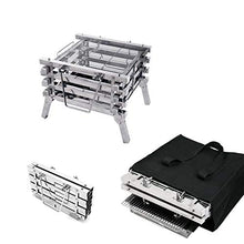 Load image into Gallery viewer, LUOYE Folding Campfire Grill, Portable Foldable Lightweight Stainless Steel Backpacking Stove Backyard Wood Burning Camping Fireplace for Bonfires Or Cooking
