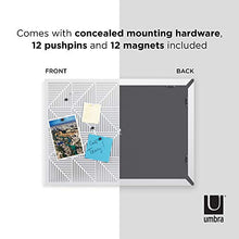 Load image into Gallery viewer, Umbra Trigon, Wall Mounted Bulletin Board, Magnetic Board, and Message Board, White
