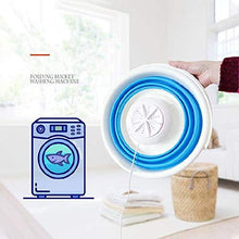 Load image into Gallery viewer, Portable Mini Foldable Washing Machine with Turbo Compact Ultrasonic Washer, Folding laundry Lazy Magic Tub USB Powered Lightweight Washer for Camping Dorms Business Trip College Rooms (Blue)

