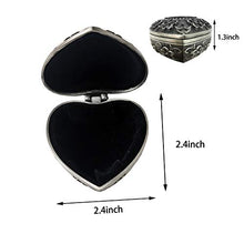 Load image into Gallery viewer, Small Jewelry Box Gifts for Her | Vintage Earring &amp; Ring Gift Box - Antique Rosary &amp; Trinket keepsake Gift Boxes in Heart Shape
