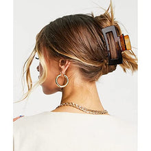 Load image into Gallery viewer, Canitor 4.1 Inche Large Hair Claw Clips 4 PCS, Hair Clips for Thick Hair Acrylic Banana Claw Clips Non-slip Hair Clip Rectangular Jaw Clips Big Hair Clips Gifts for Women
