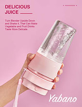 Load image into Gallery viewer, Portable Blender, 300W Rechargeable Personal Blender for Shakes and Smoothies, Mini Blender with Tritan Travel Cup for Sports, Travel, Gym, Home and Office, Pink
