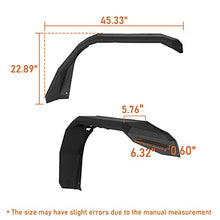 Load image into Gallery viewer, Hooke Road JL/JT Rugged Front Fender Flares for 2018-2023 Jeep Wrangler JL &amp; Gladiator JT (2PCS Flat Steel Fenders)
