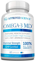 Load image into Gallery viewer, Omega-3MD - Fish Oil EPA &amp; DHA - Improve Cardiovascular, Cognitive, and Joint Health - 6 Bottles Supply
