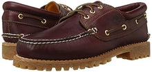Load image into Gallery viewer, Timberland Men's Traditional Handsewn 3-Eyelet Classic Lug, Burgundy/Brown, 9M
