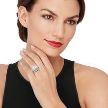 Load image into Gallery viewer, Ross-Simons 2.00 ct. t.w. Baguette and Round Diamond Multi-Row Ring in Sterling Silver For Women 925
