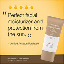 Load image into Gallery viewer, Neutrogena Visibly Even Daily Facial Moisturizer With Broad Spectrum SPF 30 Sunscreen, Face Lotion with Soy for Skin Discoloration, Dark Spots &amp; Even Skin Tone, Hypoallergenic, 1.7 fl. Oz
