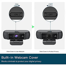 Load image into Gallery viewer, NexiGo 1080P 60FPS Webcam with Software Control and Microphone, AutoFocus, w/Privacy Cover and Tripod, N680P Pro Computer Web Camera for Skype Zoom Teams, Mac PC Laptop Desktop
