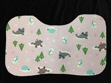 Load image into Gallery viewer, BURP CLOTHS Winter Seals Large Absorbent 100% Cotton Flannel &amp; Terrycloth Baby Girl Burp Rags
