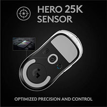 Load image into Gallery viewer, Logitech G PRO X Superlight Wireless Gaming Mouse, Ultra-Lightweight, Hero 25K Sensor, 25,600 DPI, 5 Programmable Buttons, Long Battery Life, Compatible with PC/Mac - White (Renewed)
