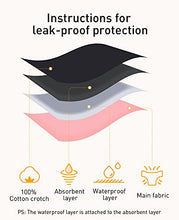 Load image into Gallery viewer, INNERSY Big Girls' Period Panties Menstrual Underwear for First Period Starter 3-Pack(Refreshing Blue Pink Polka Dots,L(12-14 yrs))
