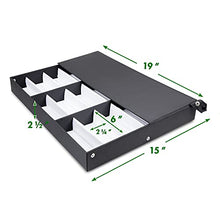 Load image into Gallery viewer, ProSource 18 Piece Sunglass Eyewear Eye Wear Display Tray Case Stand. Also Great for Watches and Jewelry, black
