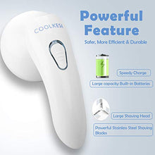 Load image into Gallery viewer, COOLKESI Upgrade Rechargeable Lint Remover &amp; Fabric Shaver, 3-Leaf Stainless Steel Blades Lint Shaver Defuzzer Pill Fuzz Remover for Clothes, Dryer, Couch, Blanket, Sweater, Furniture
