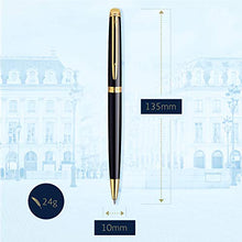 Load image into Gallery viewer, Waterman Hemisphere Black Ballpoint Pen GT, Medium Tip, Blue Ink

