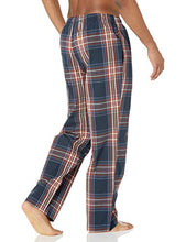 Load image into Gallery viewer, Amazon Essentials Men's Straight-Fit Woven Pajama Pant, Navy, Large Plaid, Large
