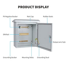 Load image into Gallery viewer, Renogy 5 String PV Combiner Box for On/Off-Grid Solar Panels System, w/Built-in DIN Rail, Labels, Cold-Formed Steel
