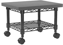 Load image into Gallery viewer, Safco Products Under Desk Printer/Fax Stand , Black Powder Coat Finish, Swivel Wheels for Mobility

